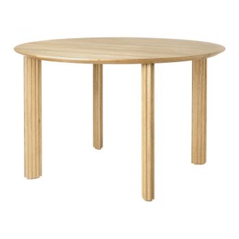 Masă de dining rotundă din lemn masiv de stejar ø 120 cm Comfort Circle – UMAGE