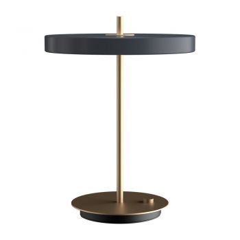Veioză gri antracit LED cu intensitate reglabilă cu abajur din metal (înălțime 41,5 cm) Asteria Table – UMAGE la reducere