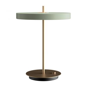 Veioză verde-deschis LED cu intensitate reglabilă cu abajur din metal (înălțime 41,5 cm) Asteria Table – UMAGE la reducere