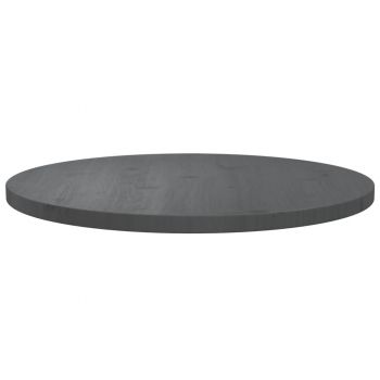 vidaXL Blat de masă, gri, Ø60x2,5 cm, lemn masiv de pin