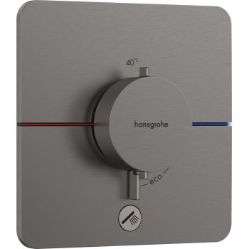 Baterie dus termostatata Hansgrohe ShowerSelect Comfort Q cu montaj incastrat necesita corp ingropat negru periat