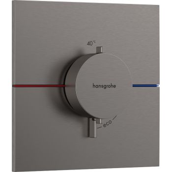 Baterie dus termostatata Hansgrohe ShowerSelect Comfort E cu montaj incastrat necesita corp ingropat negru periat