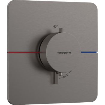 Baterie dus termostatata Hansgrohe ShowerSelect Comfort Q cu montaj incastrat necesita corp ingropat negru periat la reducere