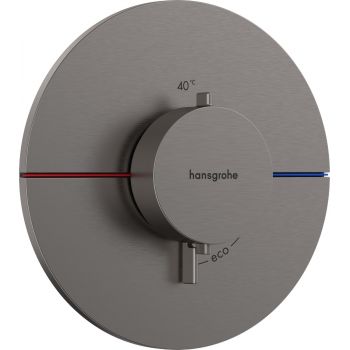 Baterie dus termostatata Hansgrohe ShowerSelect Comfort S cu montaj incastrat necesita corp ingropat negru periat la reducere