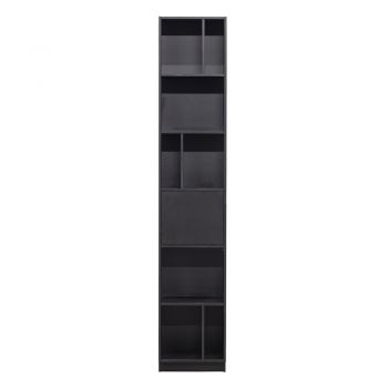 Bibliotecă modulară neagră din lemn masiv de pin 40x210 cm Finca – WOOOD ieftina