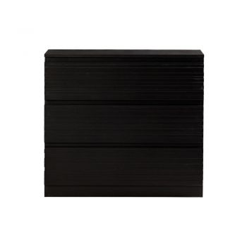 Comodă neagră joasă din lemn de pin 83x75 cm Jente – WOOOD