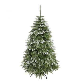Pom artificial de Crăciun, model molid cu zăpadă artificială, înălțime 220 cm