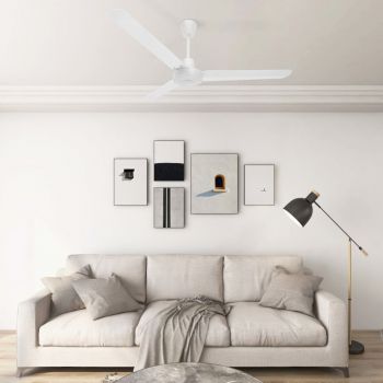 vidaXL Ventilator de tavan, alb, 142 cm