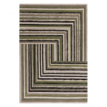 Covor verde din lână 160x230 cm Network Forest – Asiatic Carpets