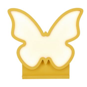 Veioză pentru copii galbenă Butterfly – Candellux Lighting