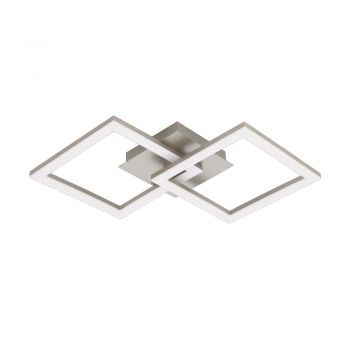 Plafoniera Huerta, plastic, LED, 20 W, alb si negru, 31 x 52.5 cm ieftina