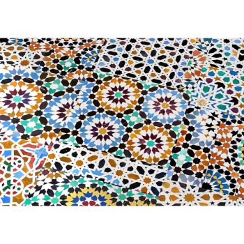 Parchet laminat 8 mm Falquon Quadraic Q001 Mosaic, nuanta medie, model multicolor, clasa de trafic 32, click, 810 x 400 mm