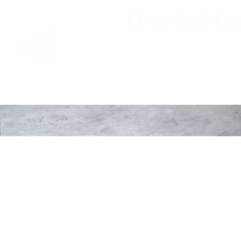 Contratreapta interior gri Carrara Misty, glazurata, finisaj lucios, dreptunghiulara, grosime 20 mm, 130 x 17 cm