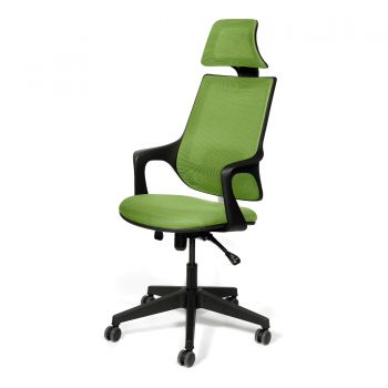 Scaun birou ergonomic verde Kronsit Verona, tapiterie textila, rotativ, reglabil pe inaltime, 59 x 51 x 130 cm ieftin