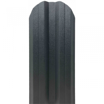 Sipca metalica gard Tisa, gri grafit, RAL 7024, 0.5 mm, 1500 x 115 mm, 25 bucati + 50 bucati surub autoforant