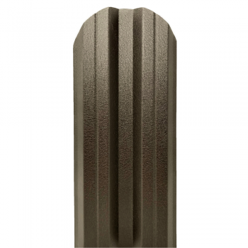 Sipca metalica gard Tisa, maro, mat, RAL 8019, 0.4 mm, 1500 x 115 mm, 25 bucati + 50 bucati surub autoforant