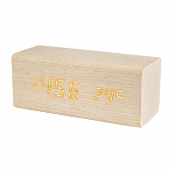 Ceas din lemn, digital, Home OC 06, alarma, afisare temperatura