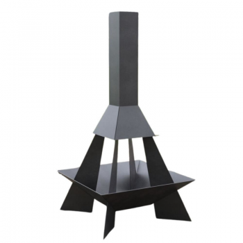 Incalzitor de terasa/gradina, Pyramid Rocket KRO-1073, Otel, Negru, 1580x800x800 mm, grosime 3 mm