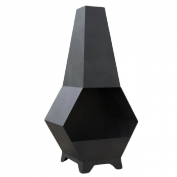 Incalzitor pentru terasa/gradina, Pyramid Hexagon II KRO-1076, Otel, Negru, 1200x605x406 mm, grosime 3 mm