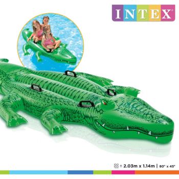 Intex Jucărie de piscină crocodil gigant ride-on, 203x114 cm