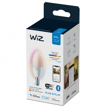 Bec LED cu WIFI Wiz Connected Light, alba calda, E14, 40 W, 470 Im, 2200k-6500k ieftin