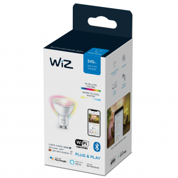 Bec LED cu WIFI Wiz Connected Light, alba calda, GU10, 50 W, 345 Im, 2200k-6500k ieftin