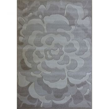 Covor modern Soho, polipropilena, model floral bej, 80 x 150 cm ieftin