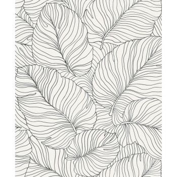Tapet vinil Phoenix, model vegetal, alb, 10 m x 53 cm ieftin