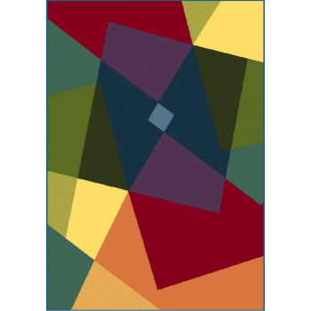 Covor Kolibri 11486/125, 100% polipropilena friese, model geometric multicolor, 200 x 300 cm
