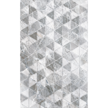 Faianta decorativa Kai Ceramics Jasper, finisaj lucios, gri, dreptunghiulara, grosime 8 mm, 25 x 40 cm