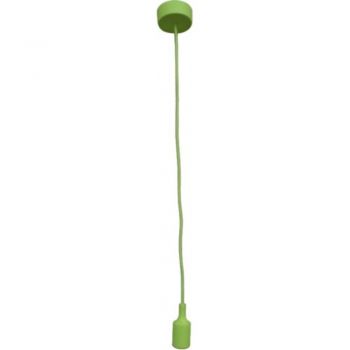 Pendul Silicone, 1 x E27, 60W, 74 x 10 x 10 cm, verde ieftin