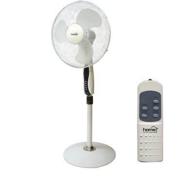 Ventilator cu stativ Home, 3 trepte, plastic, alb, 40 x 130 cm