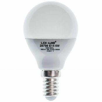 Bec LED dimabil 6W Lohuis, E14, sferic, lumina rece ieftin
