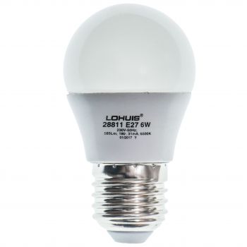Bec LED dimabil 6W Lohuis, E27, sferic, lumina calda ieftin
