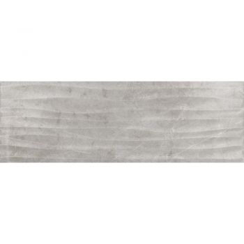Faianta baie Kai Silver Onda Grey, gri, lucios, aspect de marmura, 75.5 x 25.5 cm