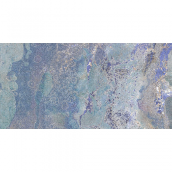 Faianta baie rectificata glazurata Nuvolo Azure DK, albastru, mat, aspect de piatra, 60 x 30 cm