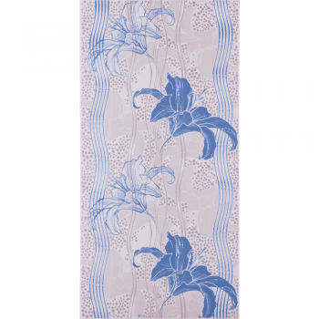 Faianta Kai Ceramics Vogue albastru cu flori, finisaj lucios, dreptunghiulara, 25 x 50 cm ieftin