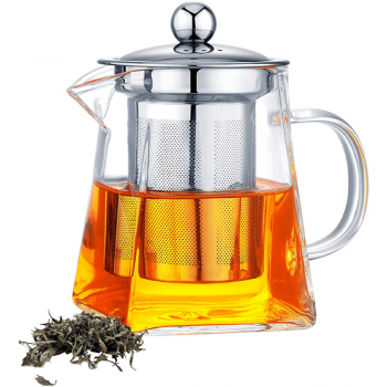 Ceainic cu infuzor Quasar & Co, 350 ml, recipient pentru ceai cu infuzor si capac ieftin