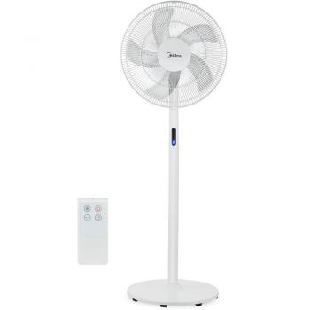 Ventilator cu picior Midea FS40-18BR, 48 W, 8 Viteze, 38-65 dB, Debit de aer 41m cubi/min, Telecomanda