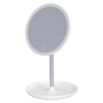 Lampa LED rotunda cu oglinda Misty Makeup 4539, cu intrerupator, 4 W, lumina alba rece ieftina