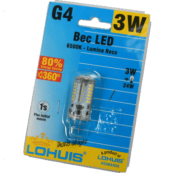 Bec Led Silicon G4 3W Lohuis Lumina Rece