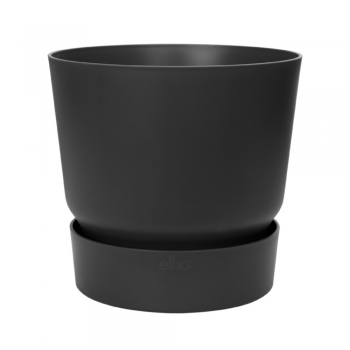 Ghiveci Elho Greenville, plastic, negru, 7.6 l, diametru 24.5 cm, 23.1 cm