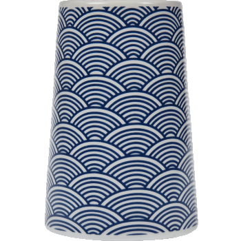 Pahar de baie MSV Bento, ceramica, bleu, 7.5 x 7.5 x 11 cm ieftin