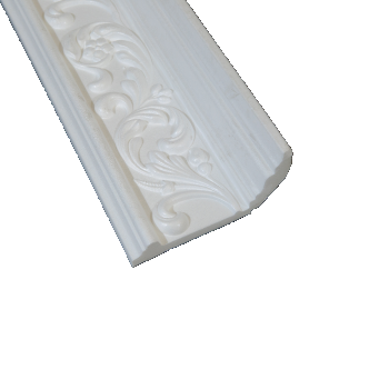 Bagheta decorativa DP195, alb, polistiren extrudat, 2 m