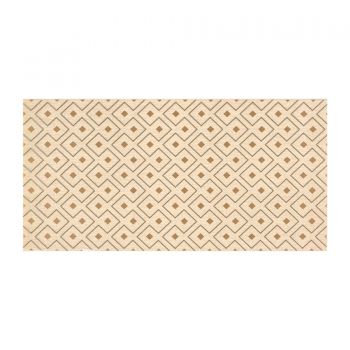 Faianta decorativa Cesarom Fabric Medalion bej, design geometric, 20,2 × 40,2 cm