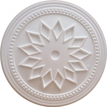 Rozeta decorativa din polistiren expandat GS 04, diametru 40 cm, alb ieftina