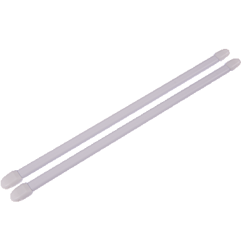 Bara perdeluta, extensibila, metal, alb, 80/100 cm, set 2 buc