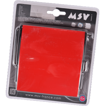 Suport hartie igienica MSV, plastic-metal, rosu, 13 x 15 x 11,5 cm ieftin