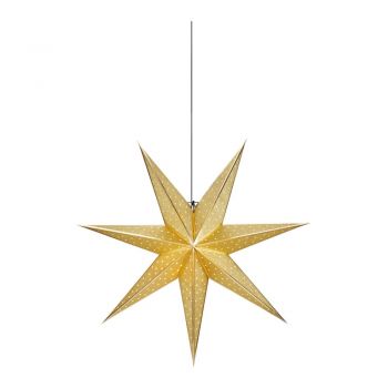 Decorațiune luminoasă aurie ø 45 cm cu model de Crăciun Glitter – Markslöjd ieftina