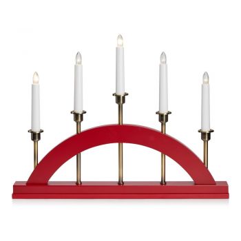 Decorațiune luminoasă roșie cu model de Crăciun Bridge – Markslöjd ieftina